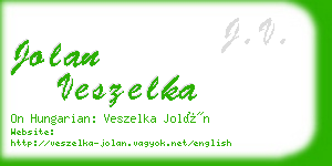 jolan veszelka business card